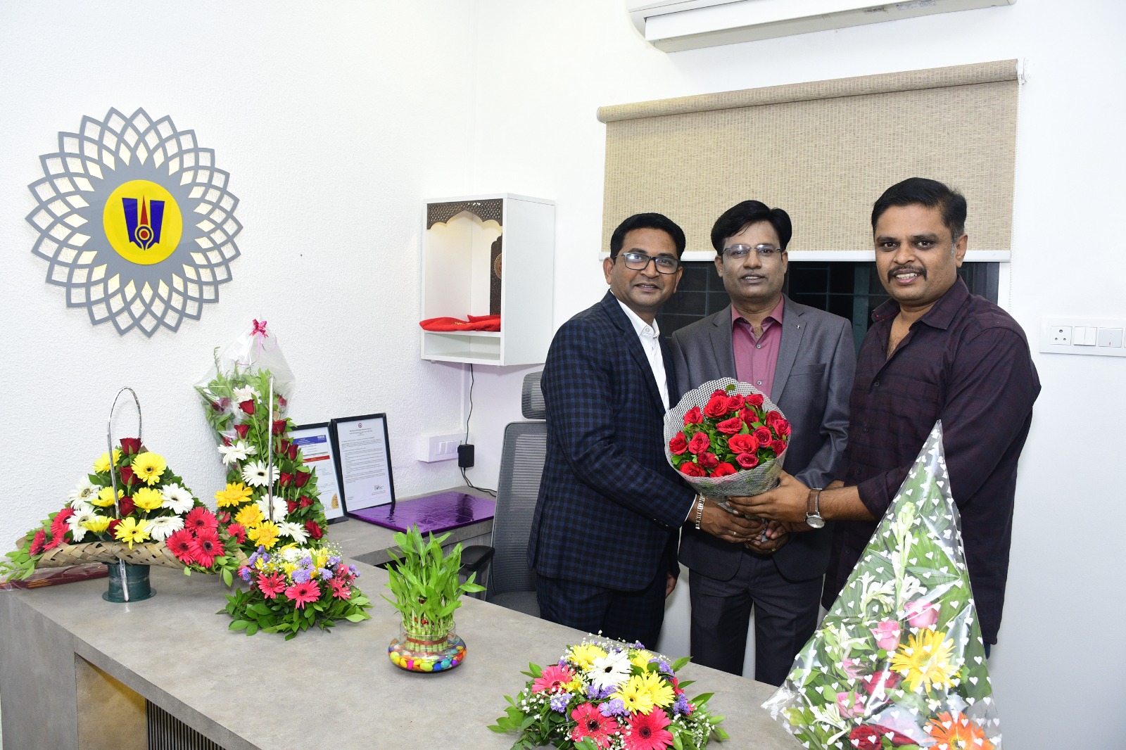 Client felicitation ceremony at Tirumauli Developers office