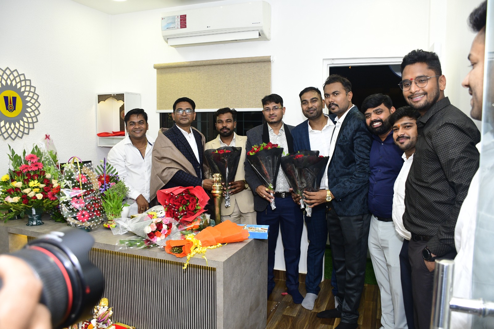 Team celebration at Tirumauli Developers office