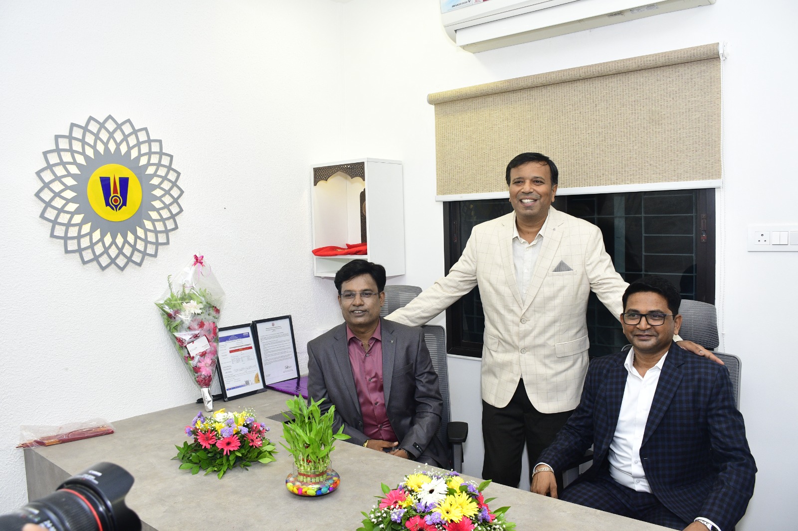  Tirumauli Developers team members during an office meeting